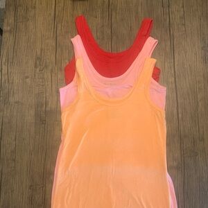 3 pack bundle of colored tank tops